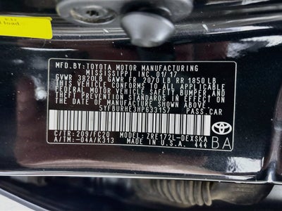 2017 Toyota Corolla SE